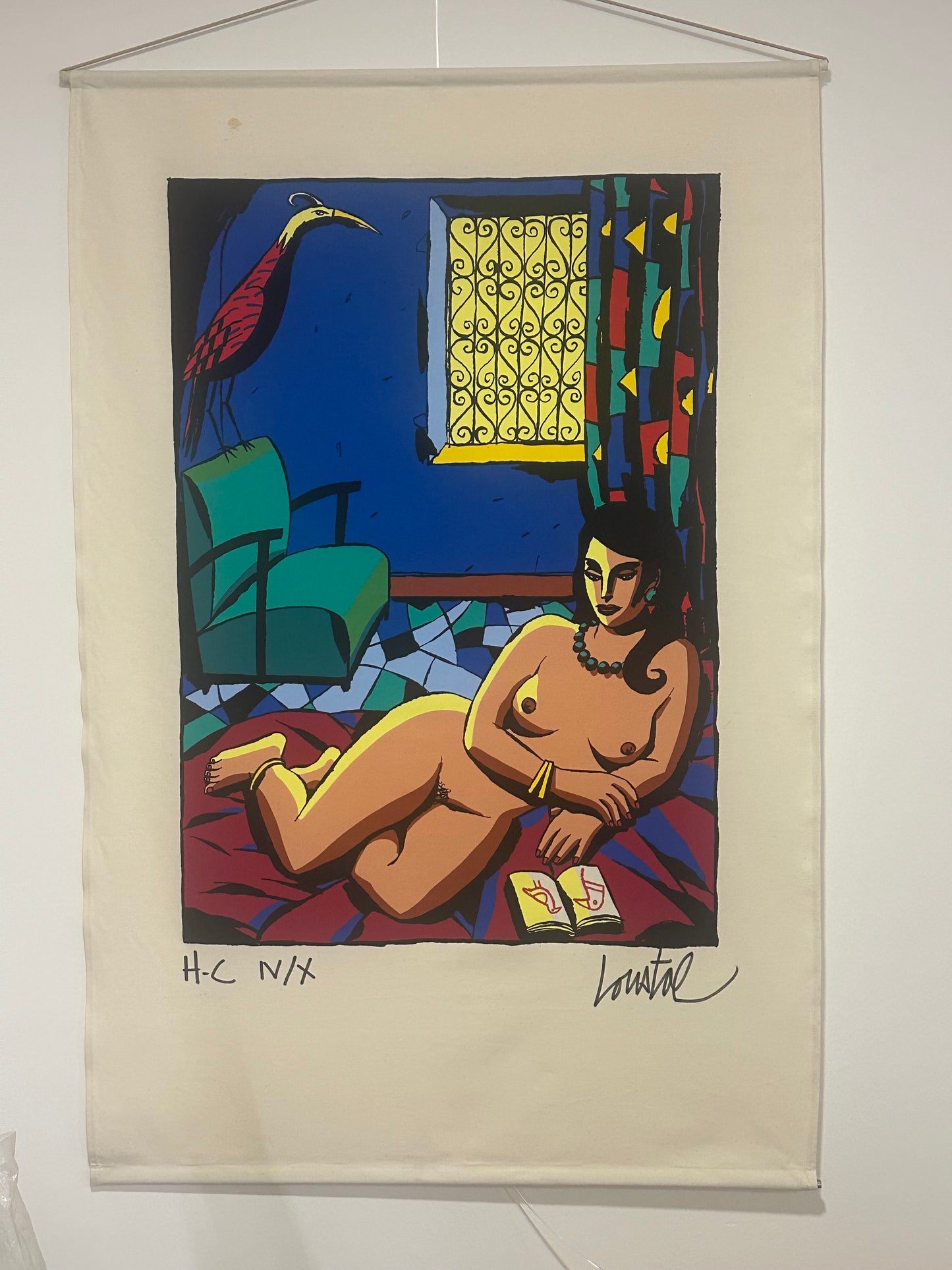 Le Maroc - Textilsiebdruck von Jacques Loustal