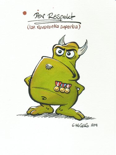 Monster des Alltags: "Der Respekt" Tusche/Aquarell
