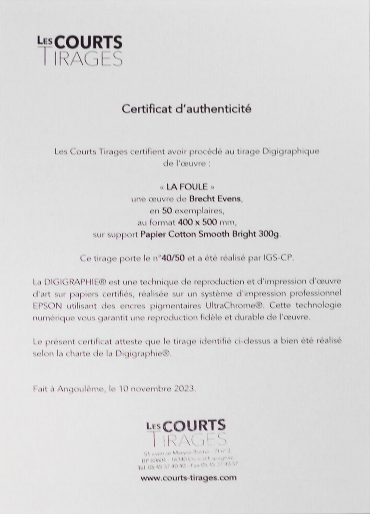 Brecht Evens: La Foule Digigraphie