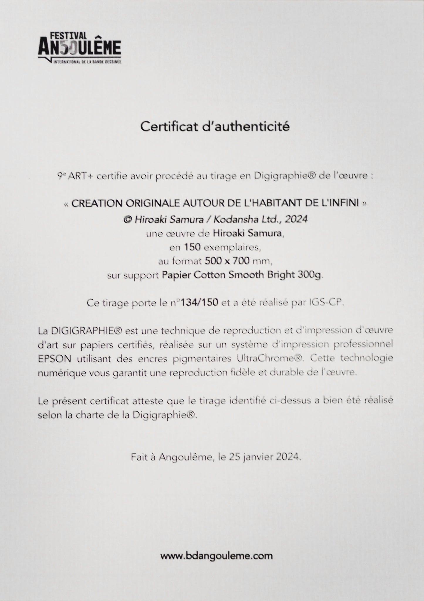 Hiroaki Samura: L'Habitant de L'Infini Digigraphie