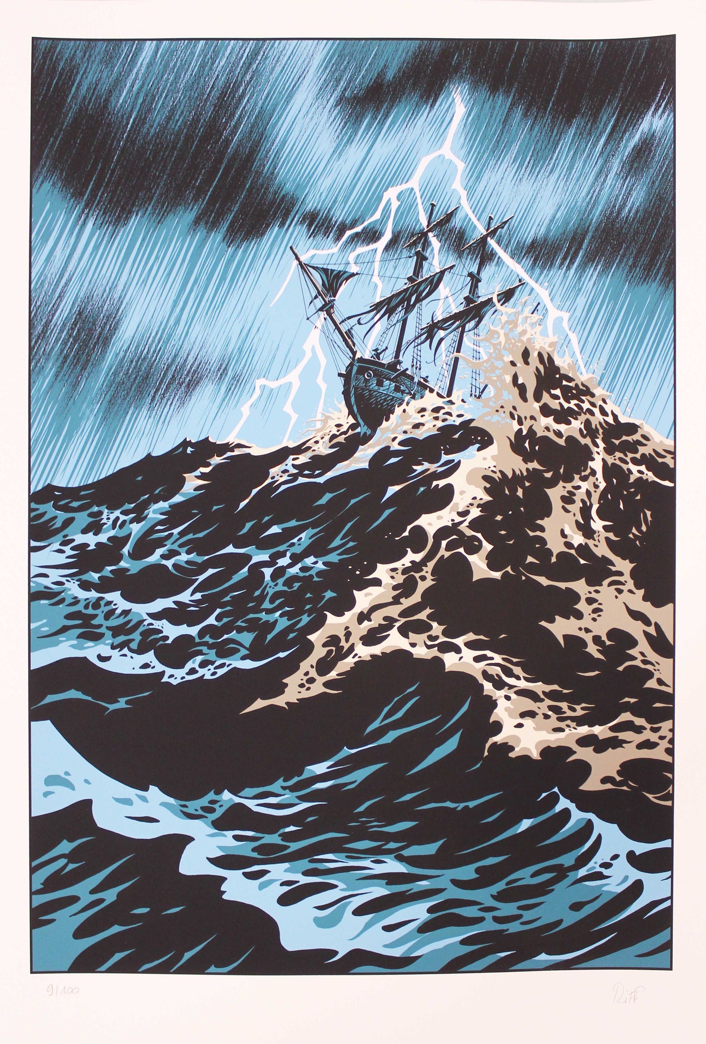 Riff Reb's: Tempete Bleue Serigraphie