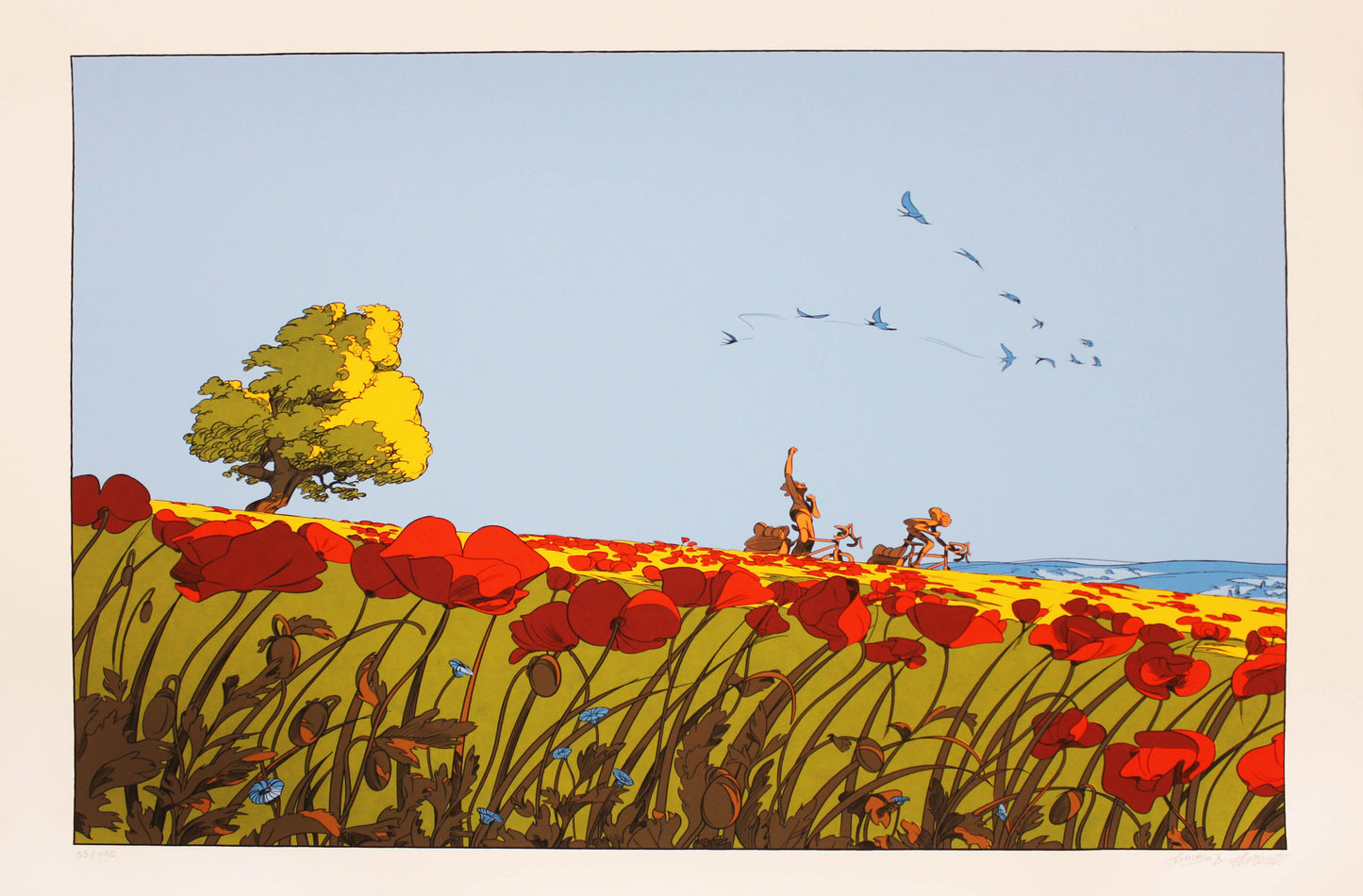 Pierre & Boileau: Coquelicots La Ride Serigraphie