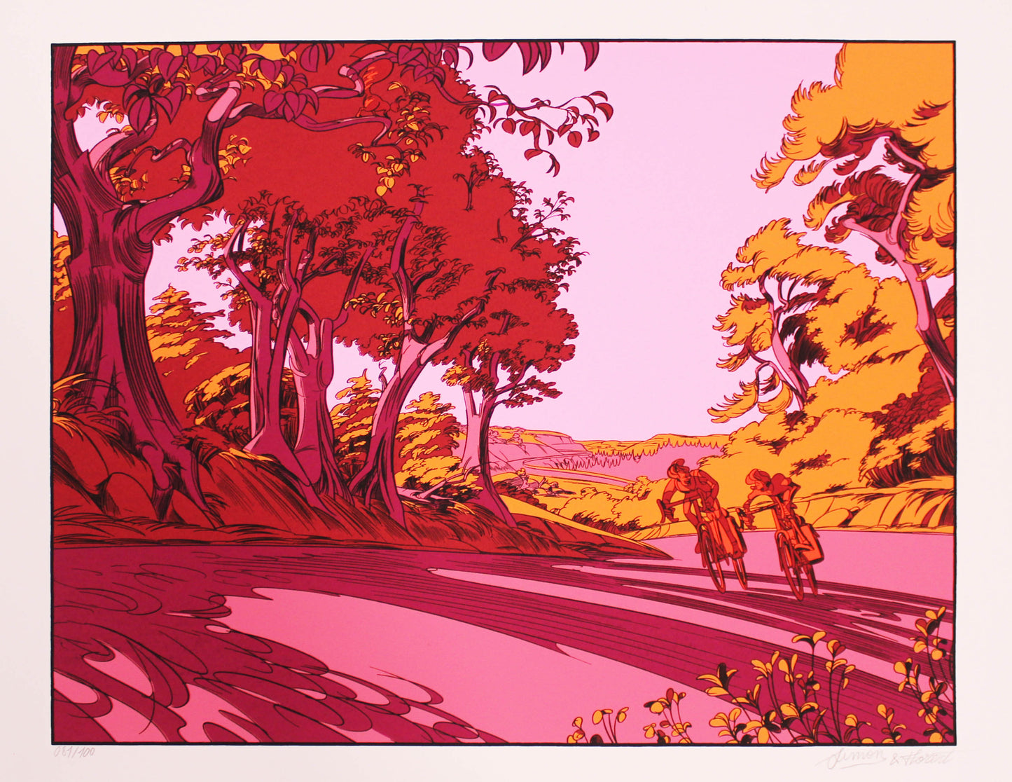 Pierre & Boileau: La Course La Ride Serigraphie