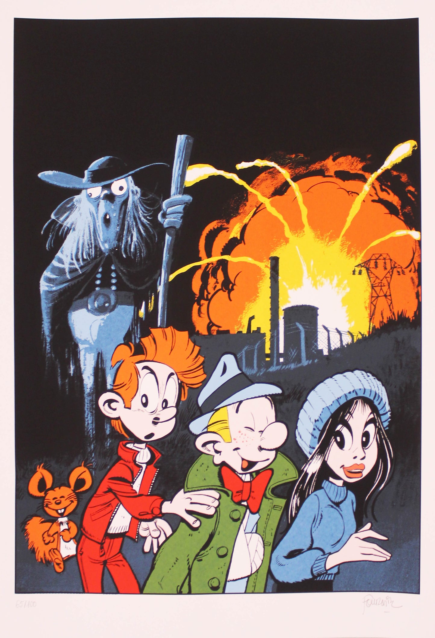 Fournier: Spirou L'Ankou Serigraphie
