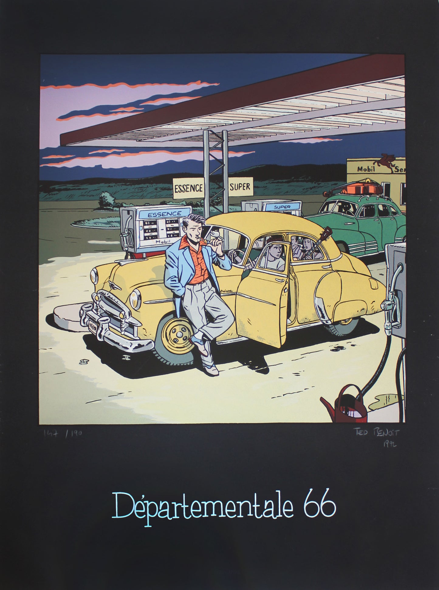 Départementale 66 - Siebdruck von Ted Benoit