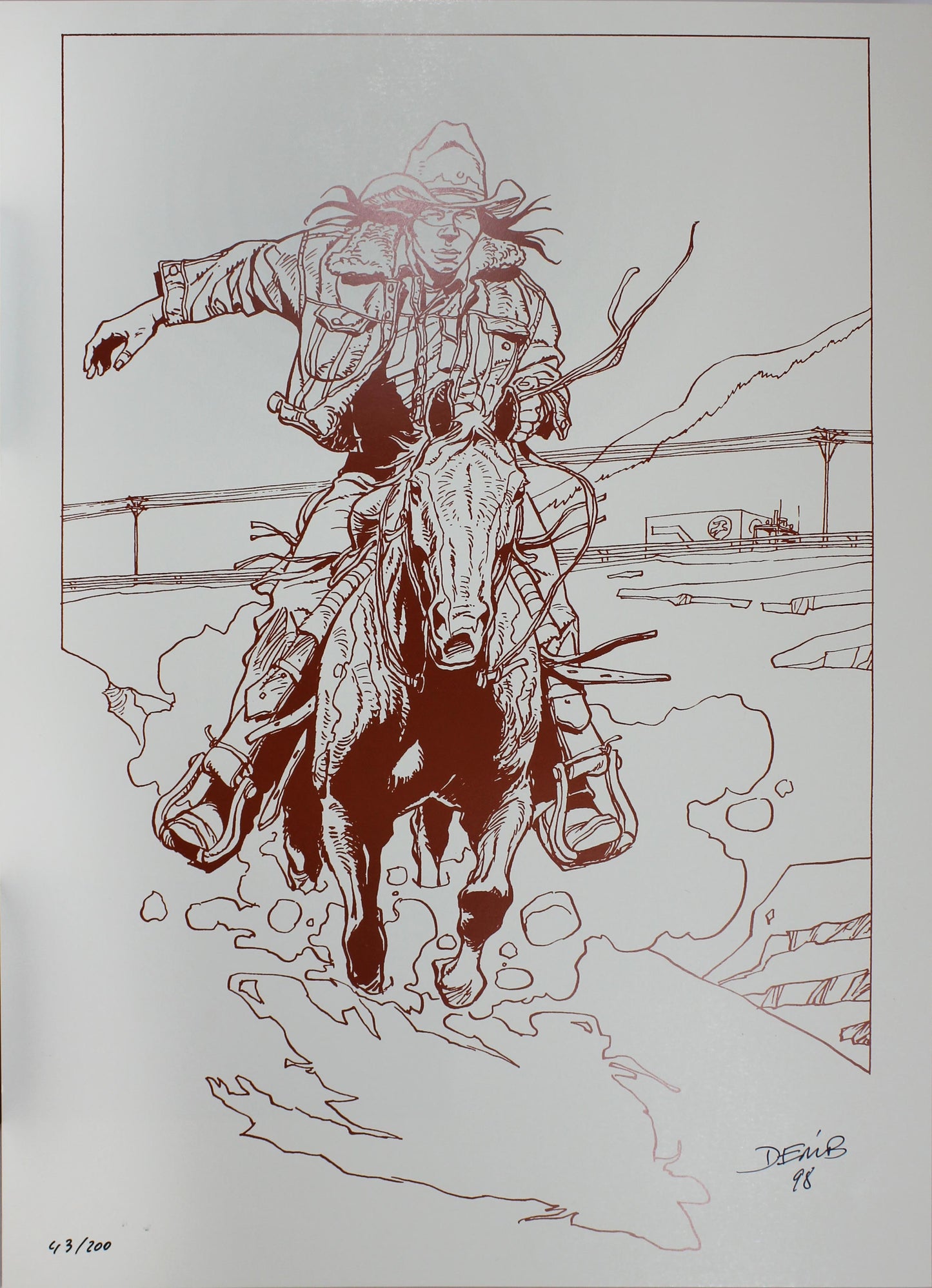 Derib - Red Road Kunstdruck signiert und nummeriert