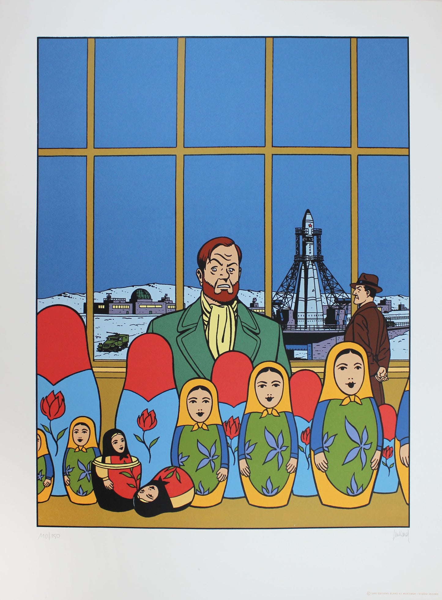 André Juillard - Blake und Mortimer Voronov - Siebdruck signiert und nummeriert