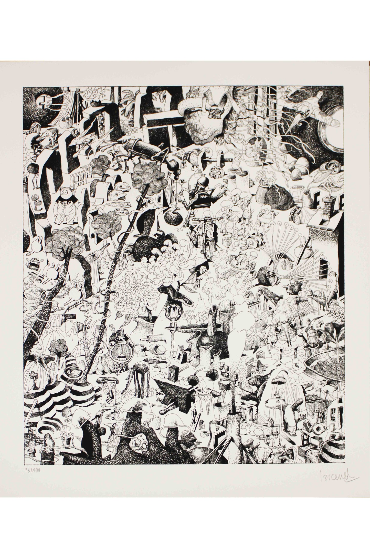 Manu Larcenet: Les Objets Abstraits Serigraphie