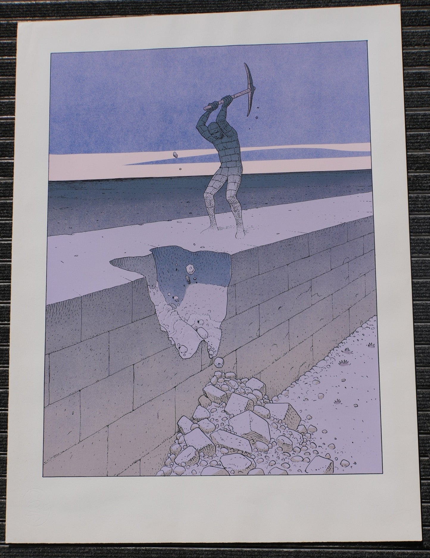 Walls - Siebdruck von Moebius