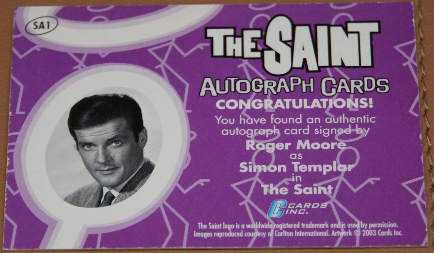 Autographed Trading Card: Roger Moore