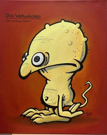 Monster des Alltags: "Das Wehwehchen" Acryl auf Leinwand