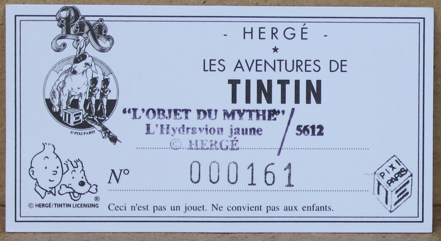 L'Hydravion jaune, L'Objet du Mythe