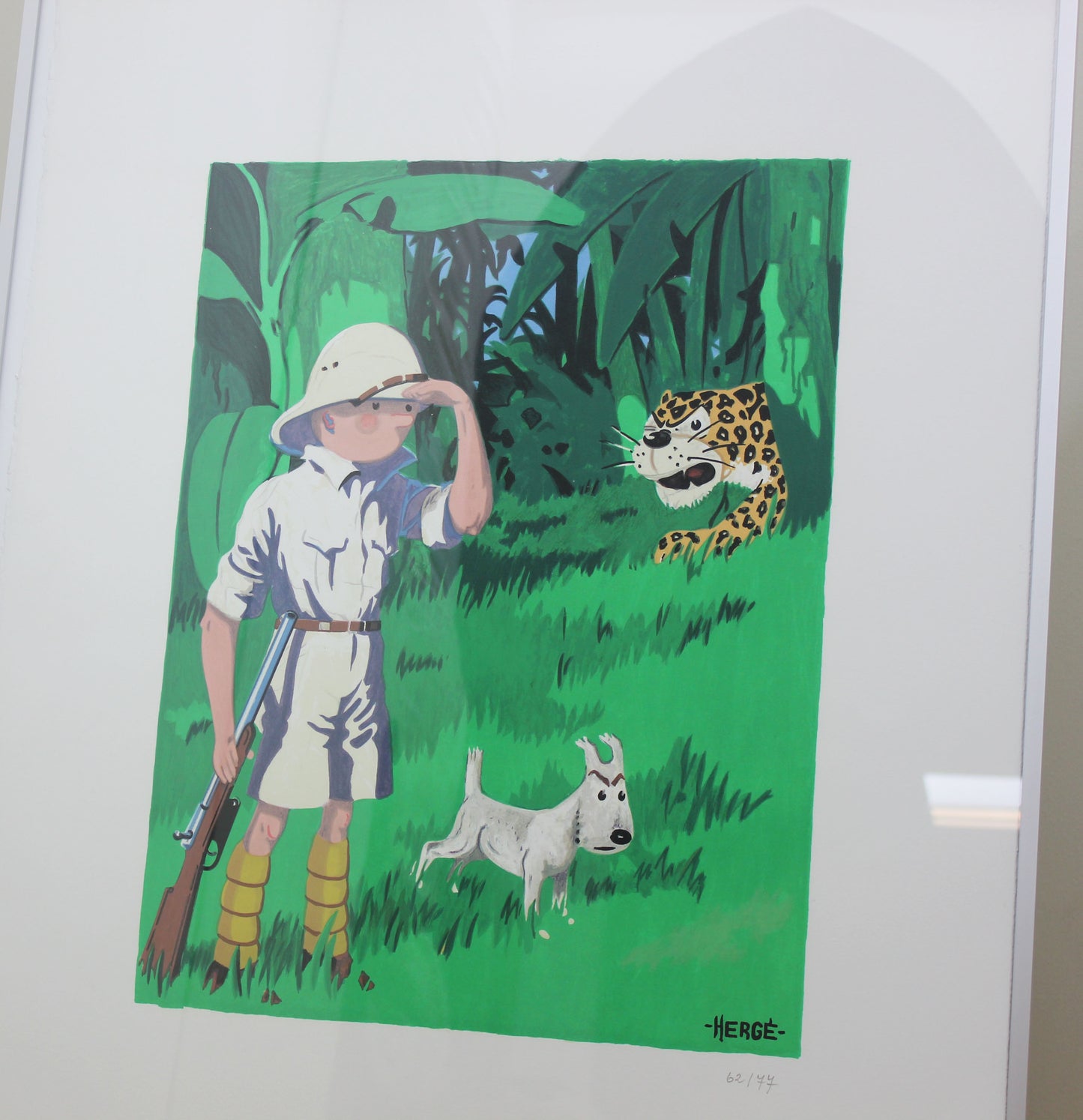 Tim und Struppi Siebdruck Congo