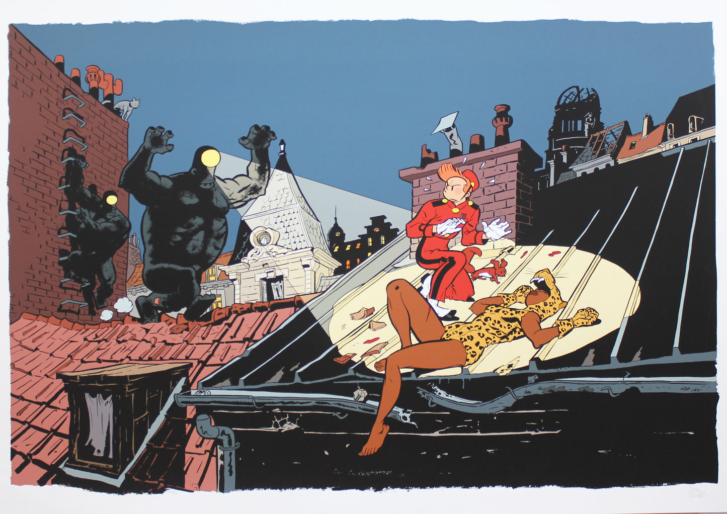 Spirou und Fantasio: Druck Pages de Gardes - Leopardenfrau