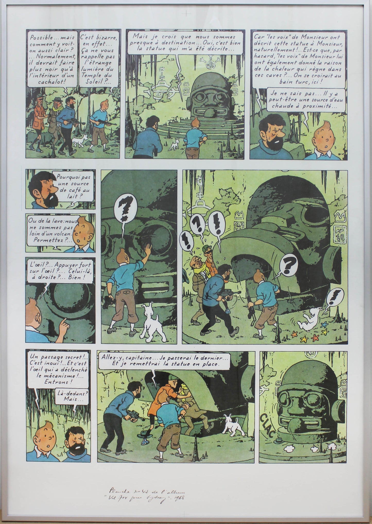 Tim und Struppi Siebdruck: Flug 714 ...