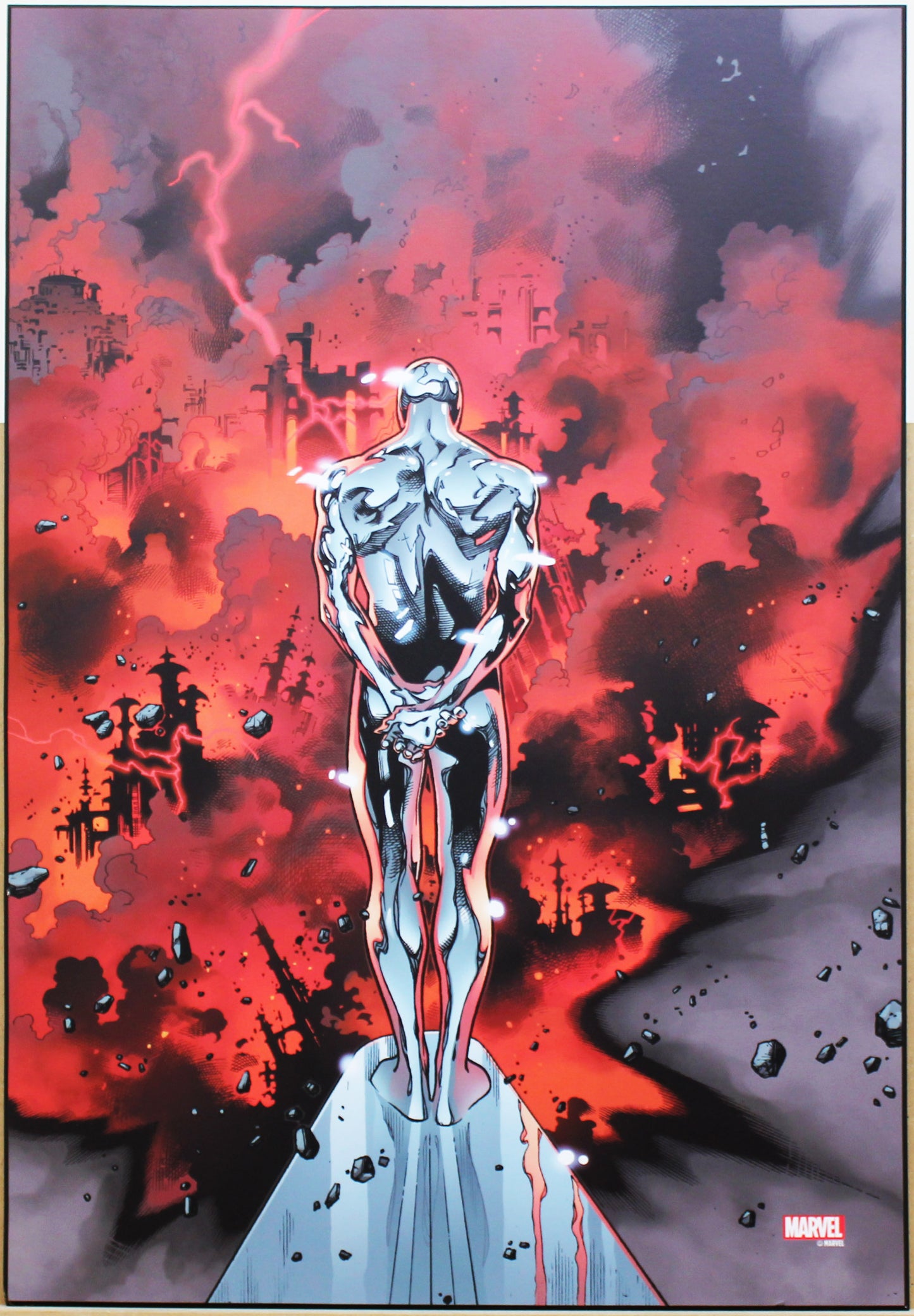 Marvel Holzdruck: Silver Surfer M