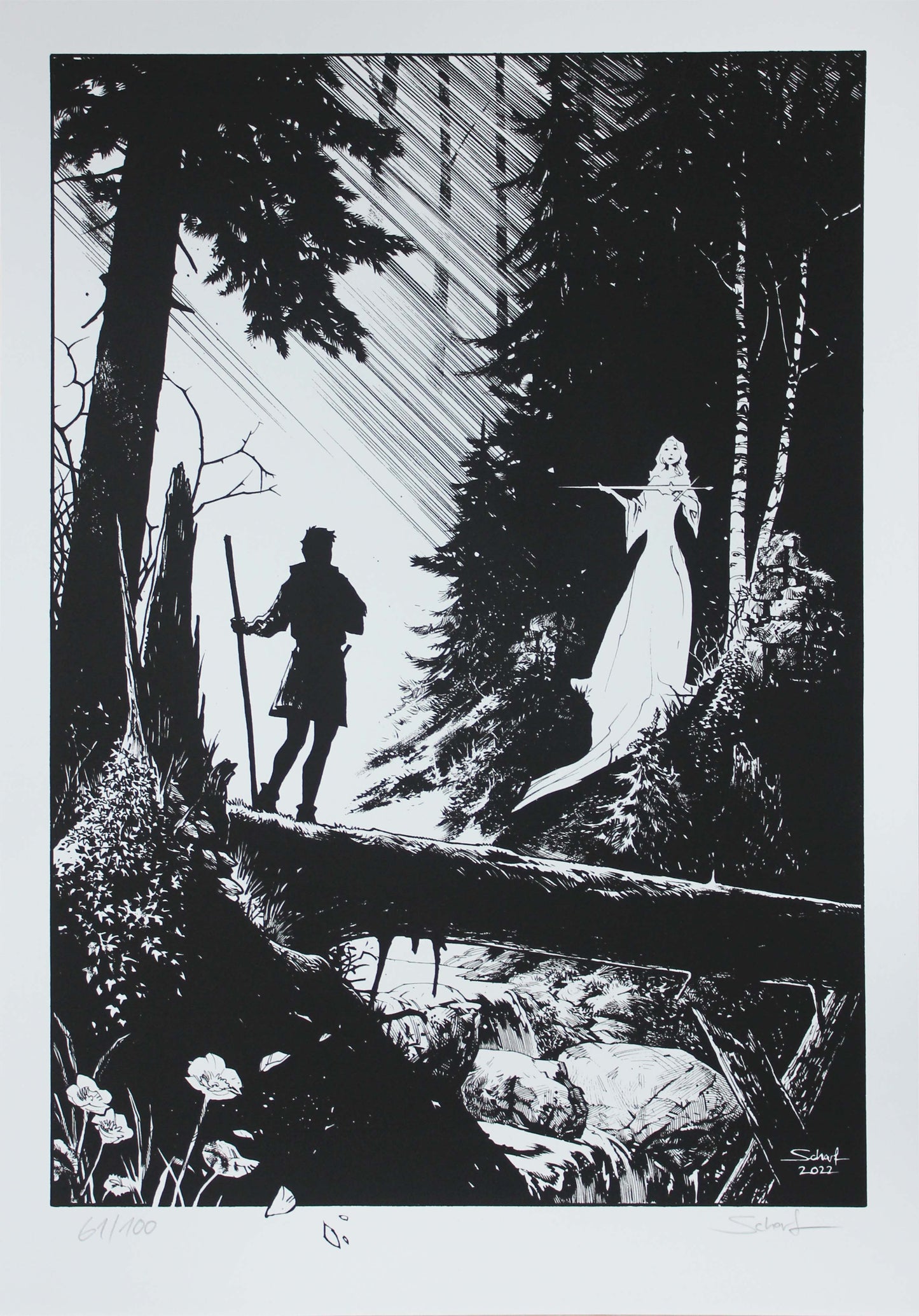 Jonas Scharf Siebdruck Ohne Titel