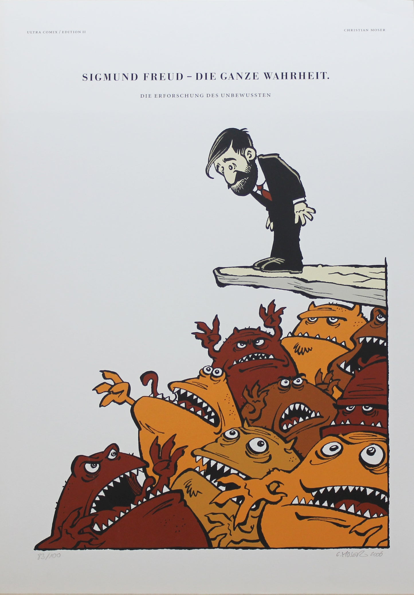 Sigmund Freud, Die ganze Wahrheit Siebdruck: Die Erforschung des Unbewussten