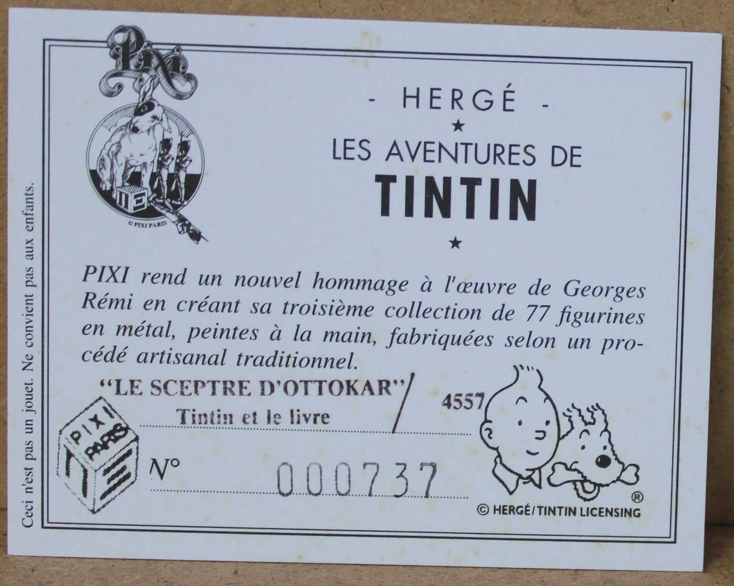 Le Sceptre D'Ottokar " Tintin et le Livre