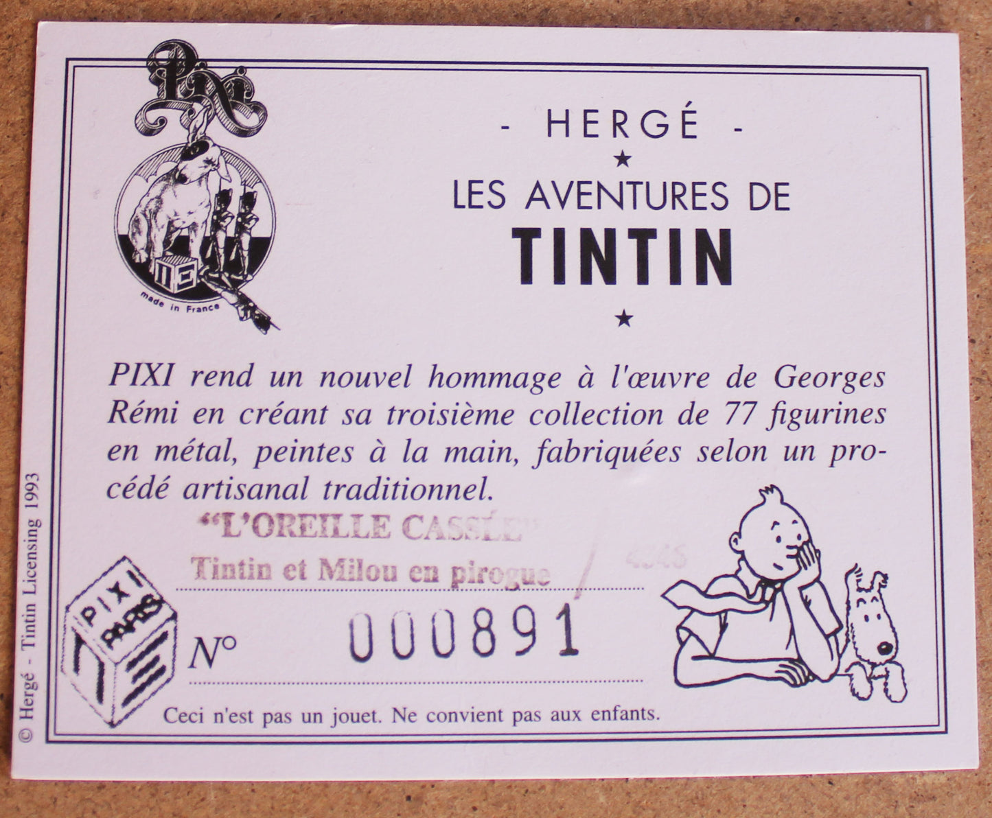 L'Oreille Cassee, Tintin et Milou en Pirogue