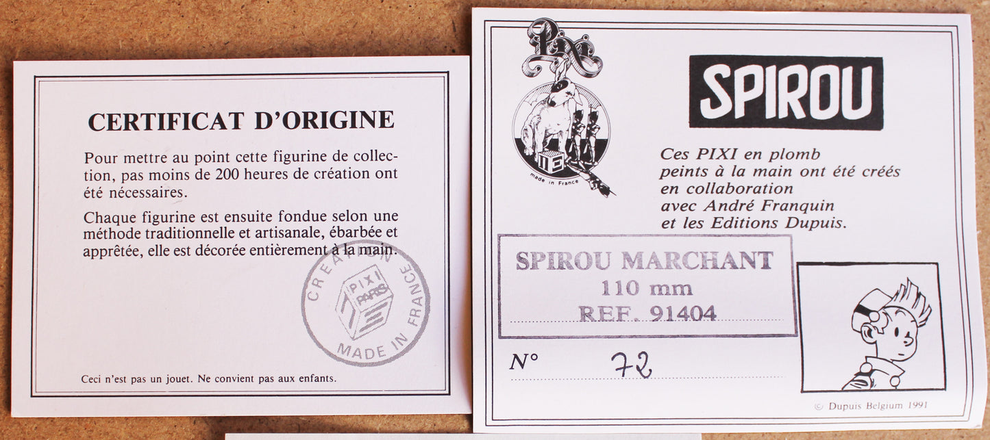 Franquin : Grands Modèles: Spirou marchant ( 1ère version mat )