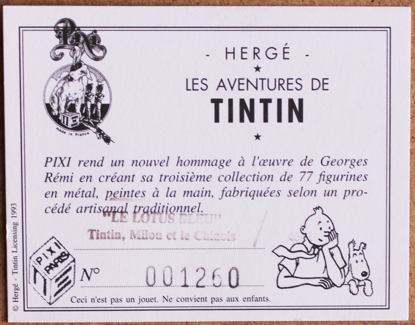 Le Lotus Bleu, Tintin, Milou et le Chinois