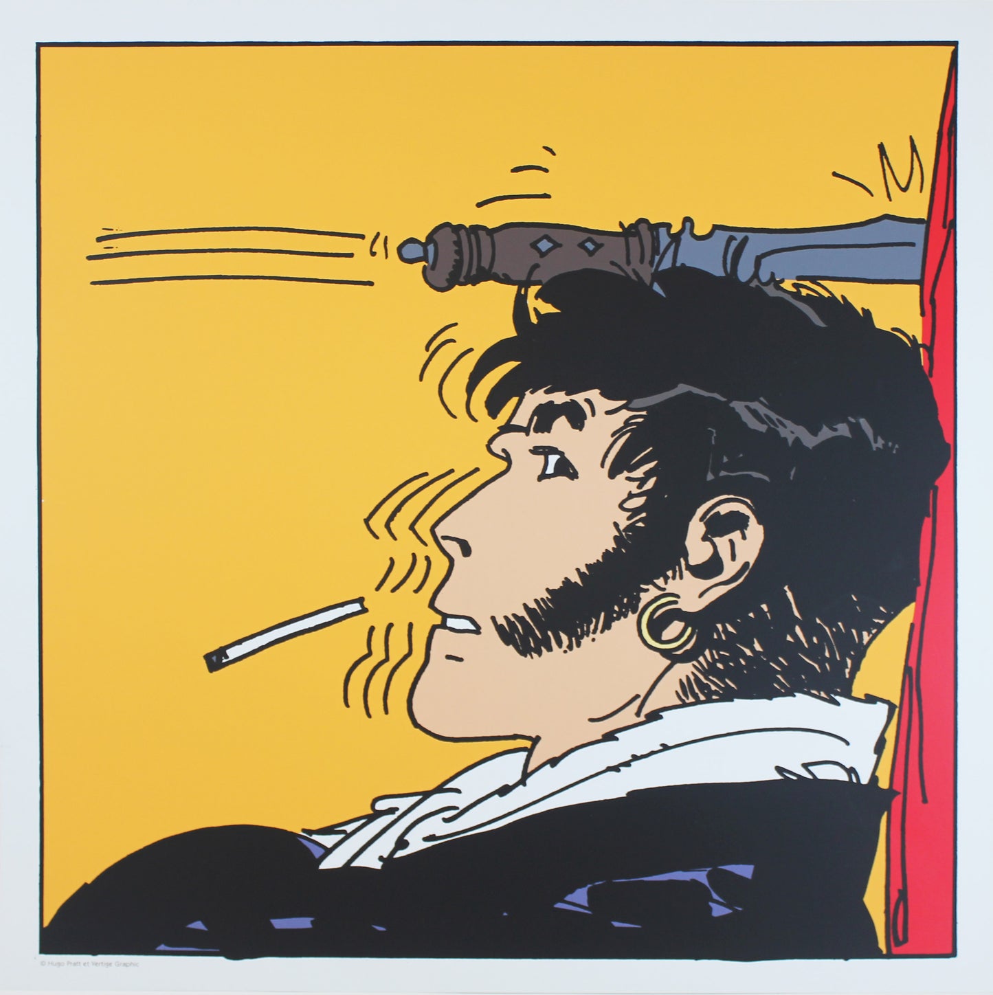 Corto Maltese Le Couteau - Siebdruck von Hugo Pratt