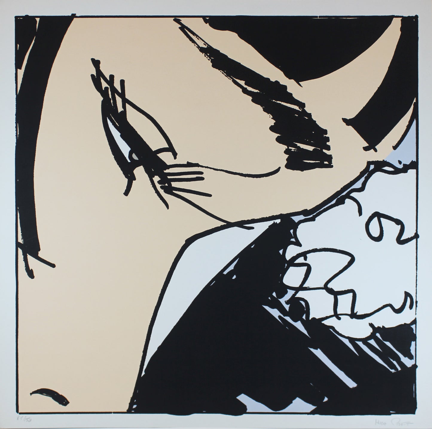 Tango Blatt 9 aus dem Portfolio - Siebdruck von Hugo Pratt