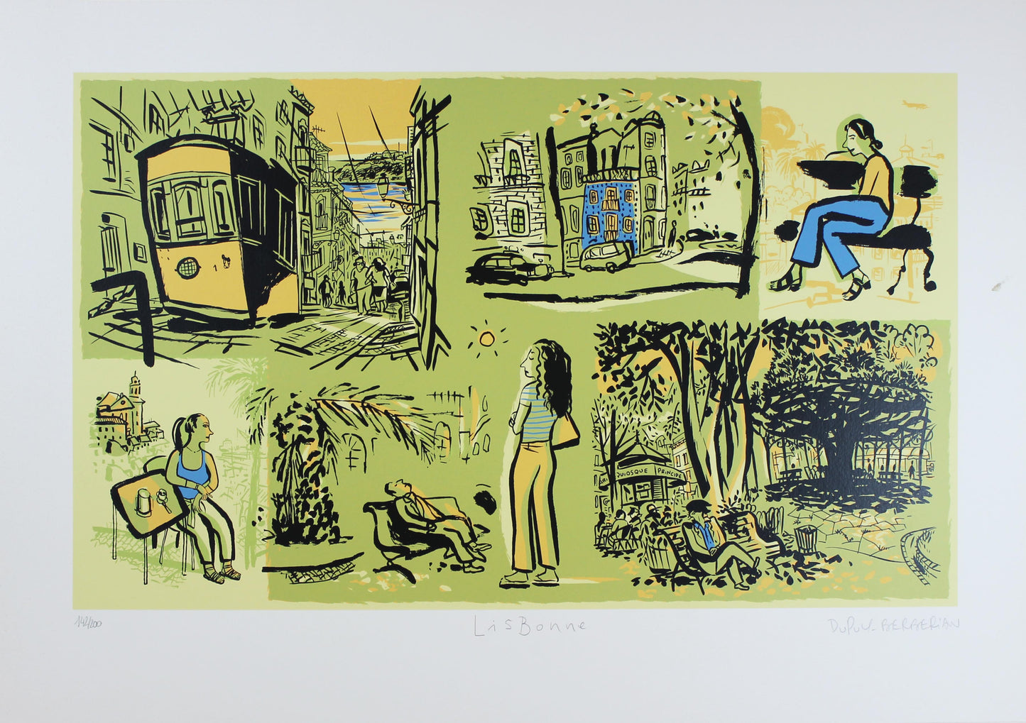 Lisbonne - Siebdruck von Dupuy-Berberian