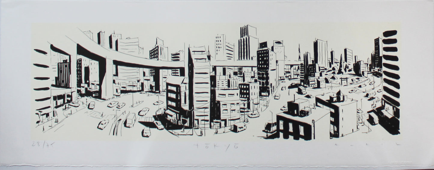 Tokyo - Siebdruck von Francois Avril