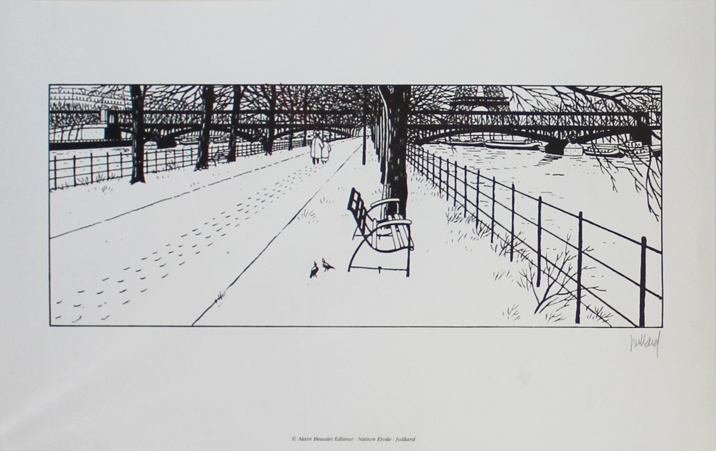 Sèvres Lecourbe La Seine - Siebdruck von André Juillard