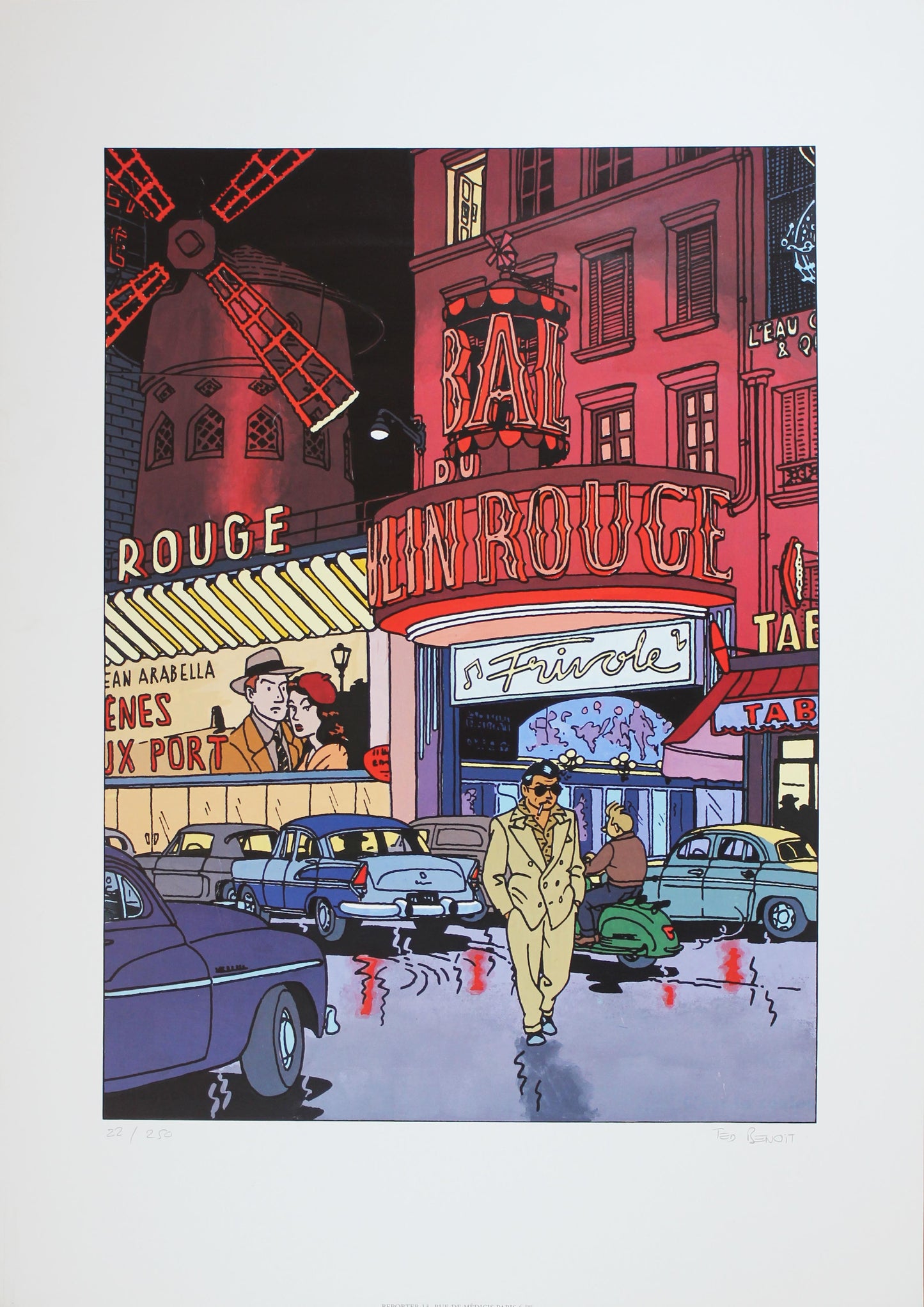 Moulin Rouge - Offsetdruck von Ted Benoit