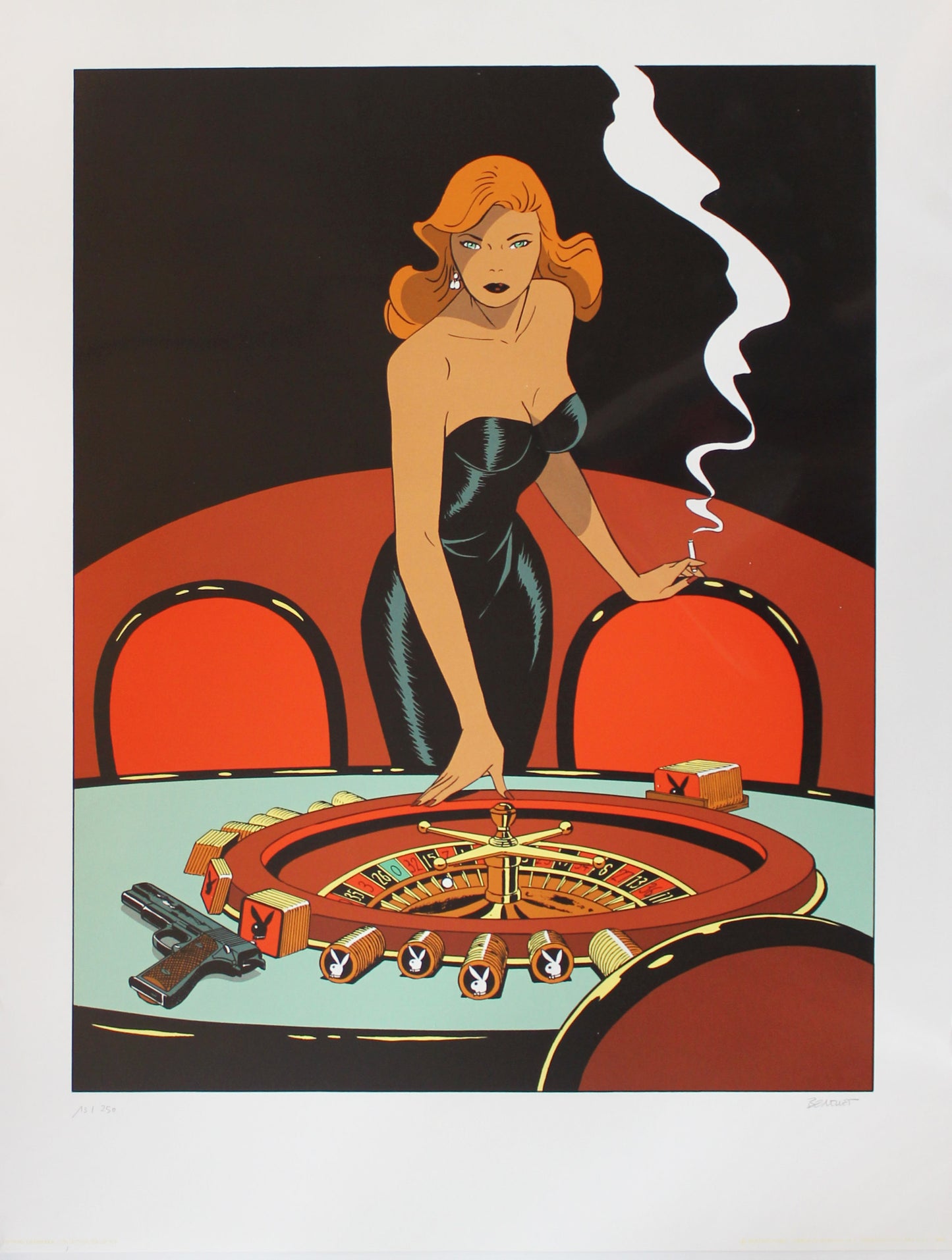 La Roulette - Siebdruck von Philippe Berthet