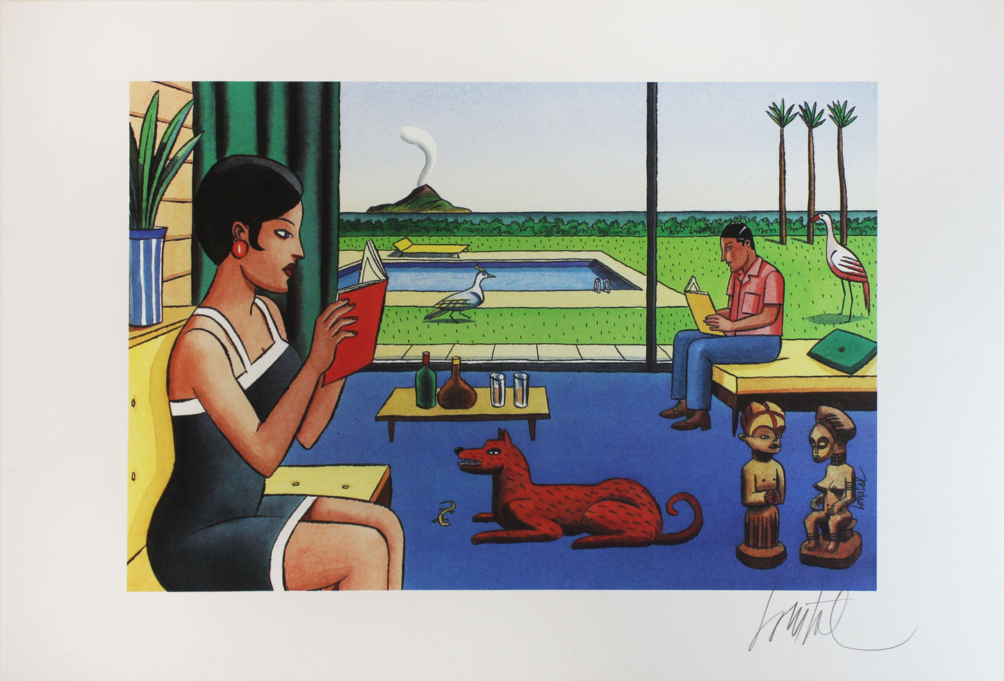 bd boum - Siebdruck von Jacques Loustal