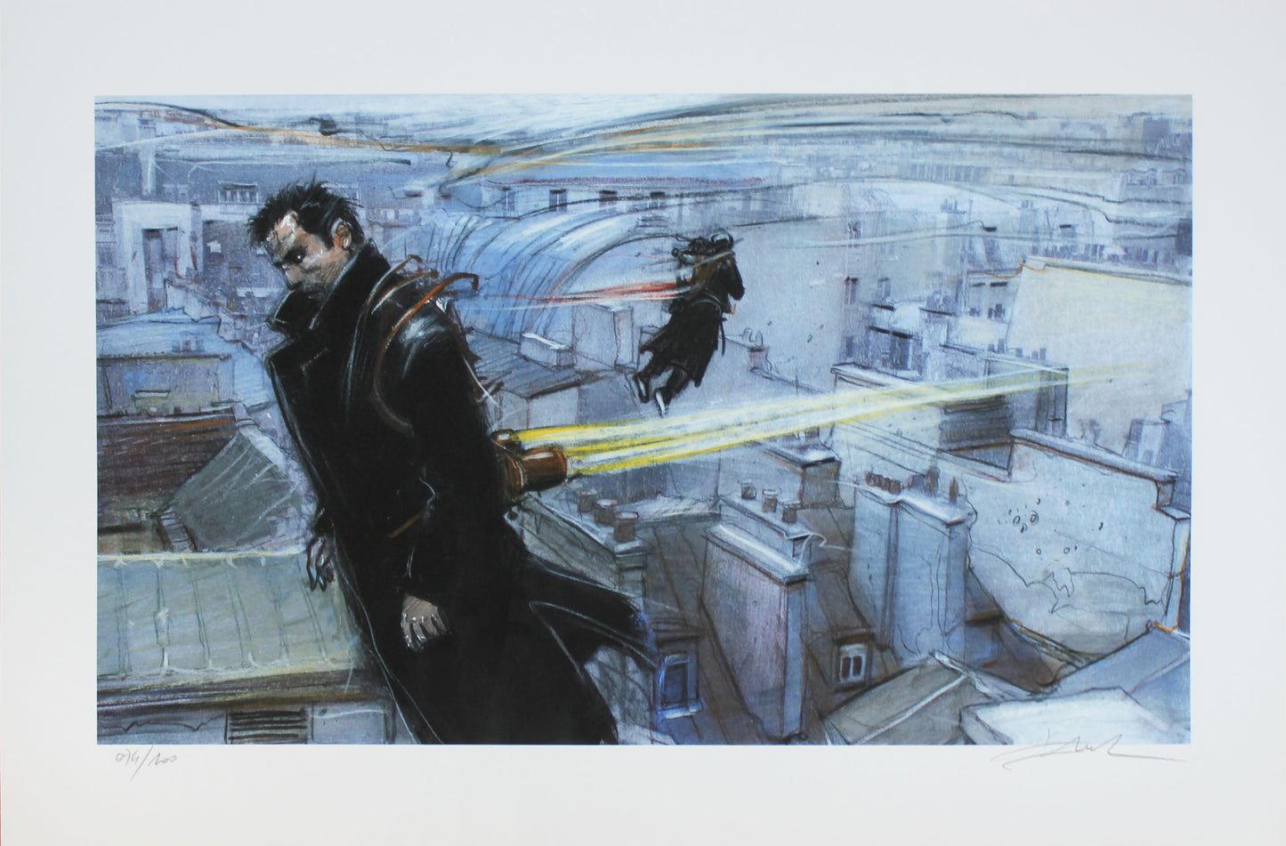 Enki Bilal: L'Homme Volant - Pigmentdruck signiert