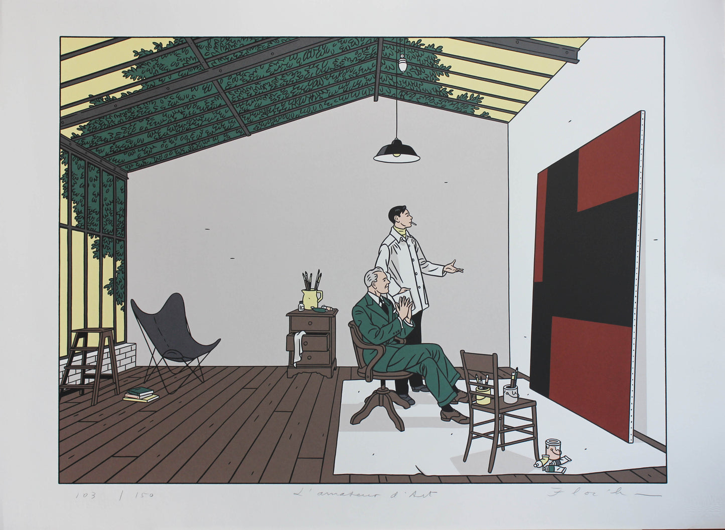 L'Amateur d'Art - Siebdruck von Floc'h