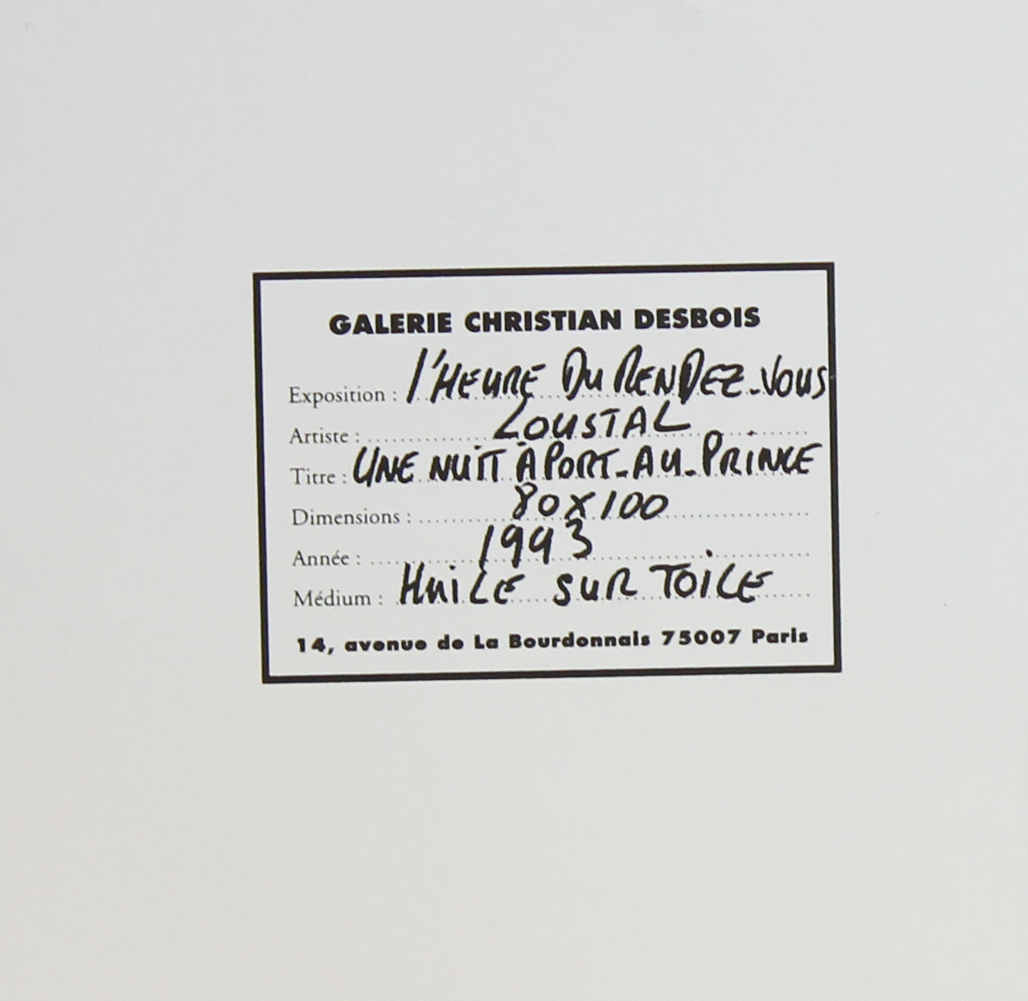 Une nuit à Port au Prince - Offsetdruck von Jacques Loustal