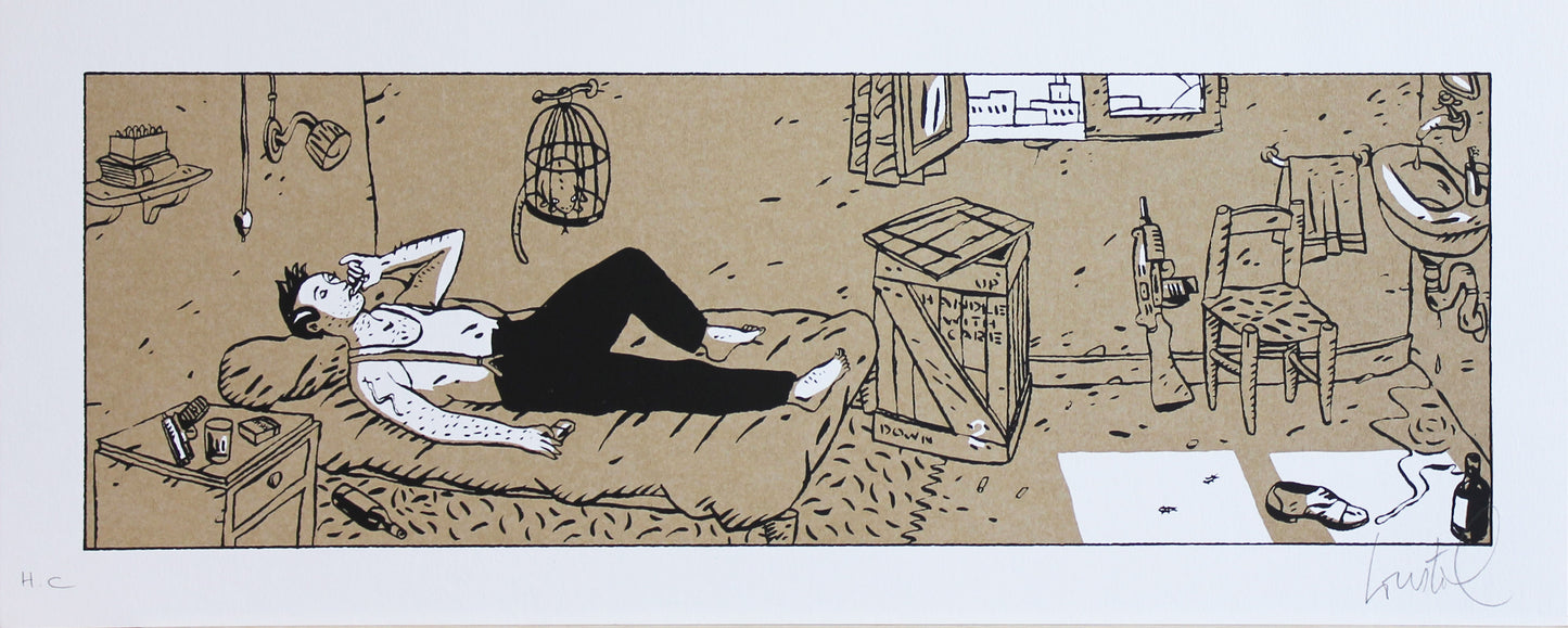 Bizness a Paramaribo Cinemascope - Siebdruck von Jacques Loustal