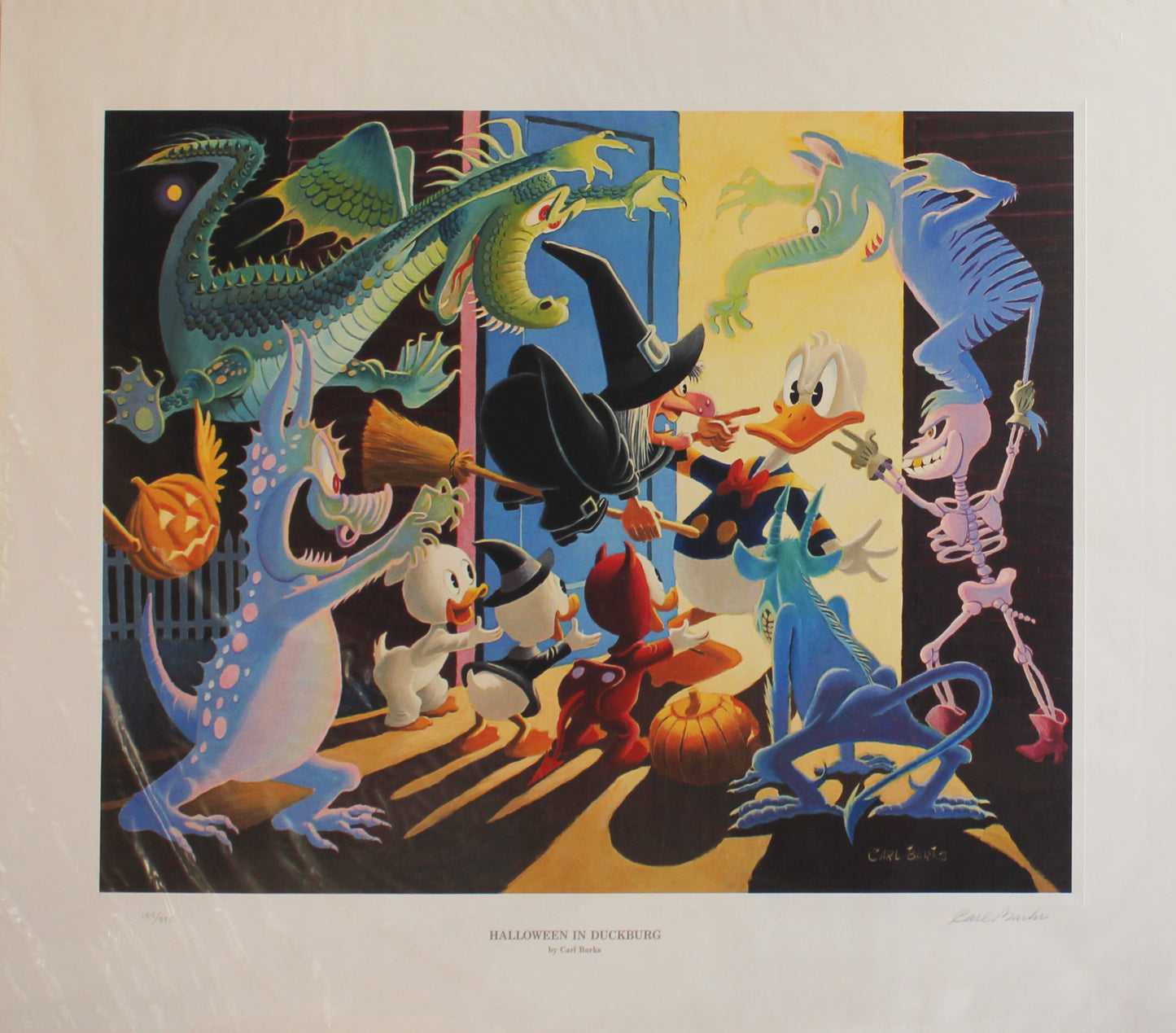 Halloween in Duckburg - 19. große Lithographie aus der Reihe von Another Rainbow