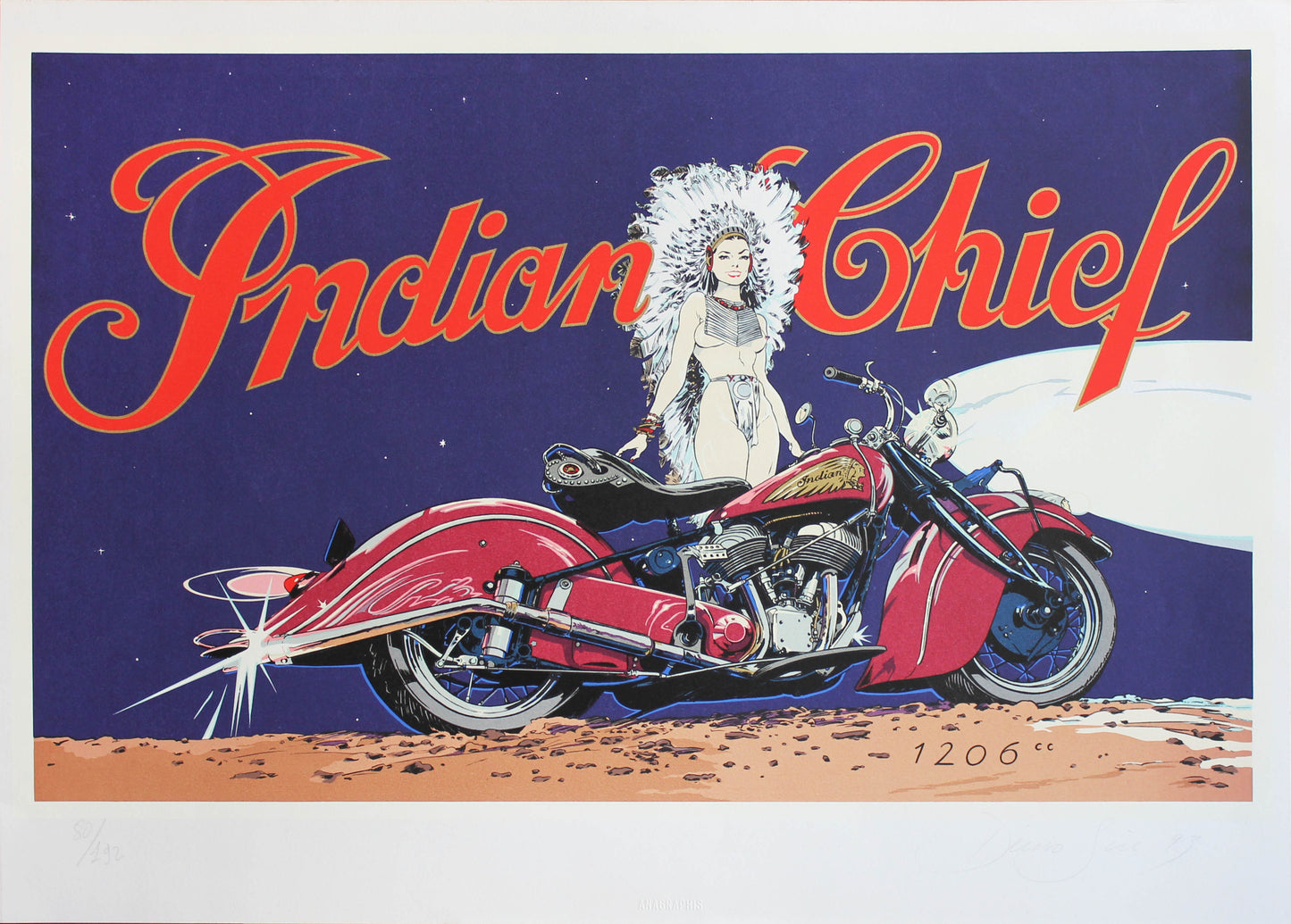 Indian Chief - Siebdruck von Sire