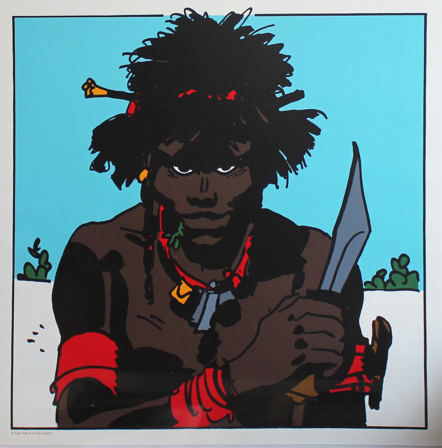 Corto Maltese Cush - Siebdruck von Hugo Pratt