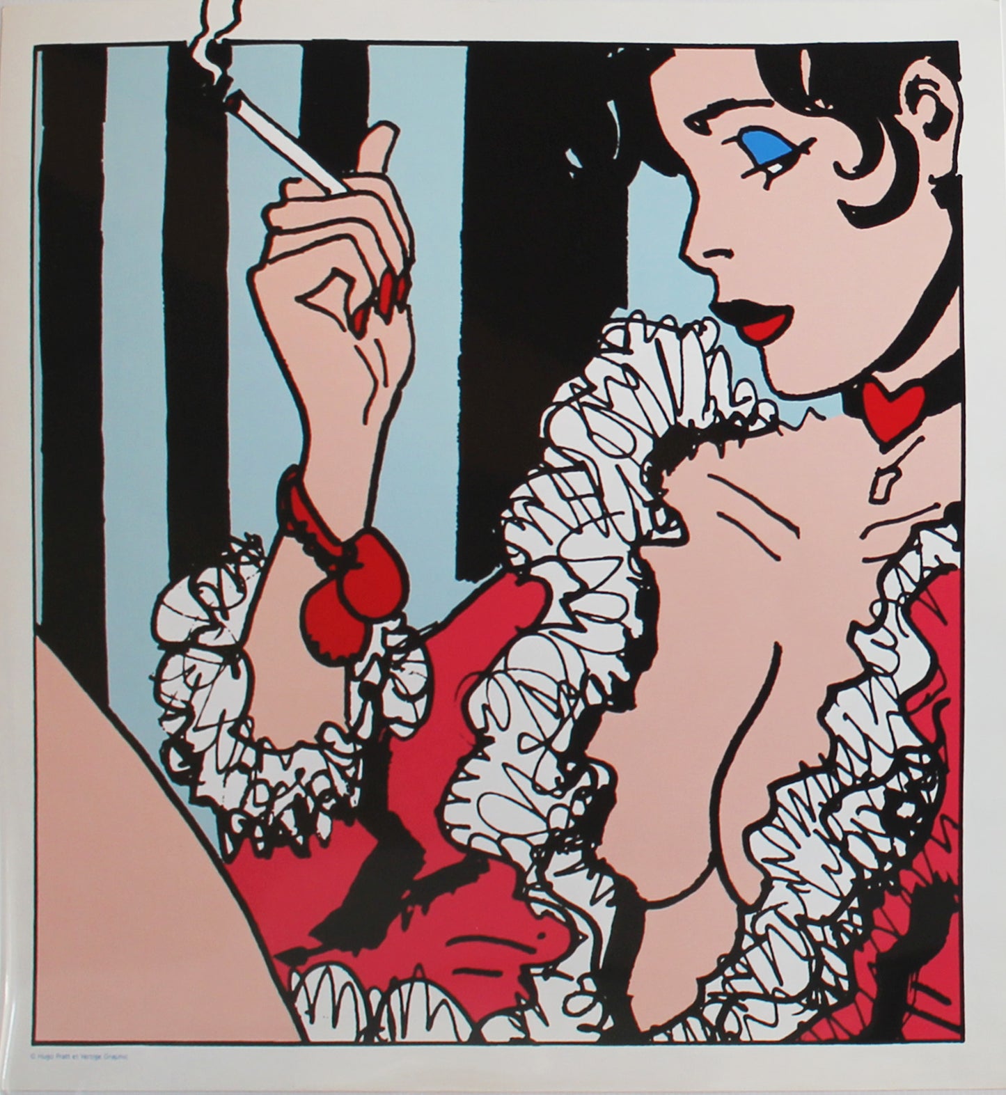 Corto Maltese Esmeralda - Siebdruck von Hugo Pratt