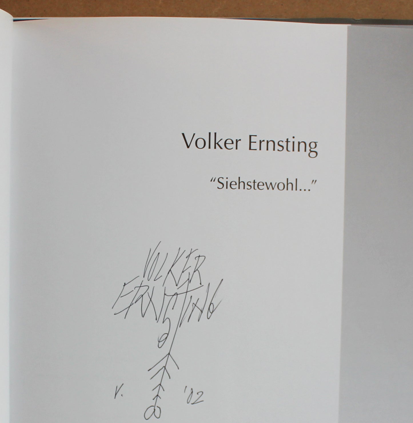Volker Ernsting "Siehstewohl..."
