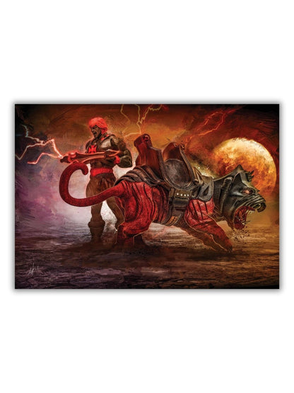 Masters of the Universe Exhibition Print: Anti Eternia & Battle Cat von Ken Coleman