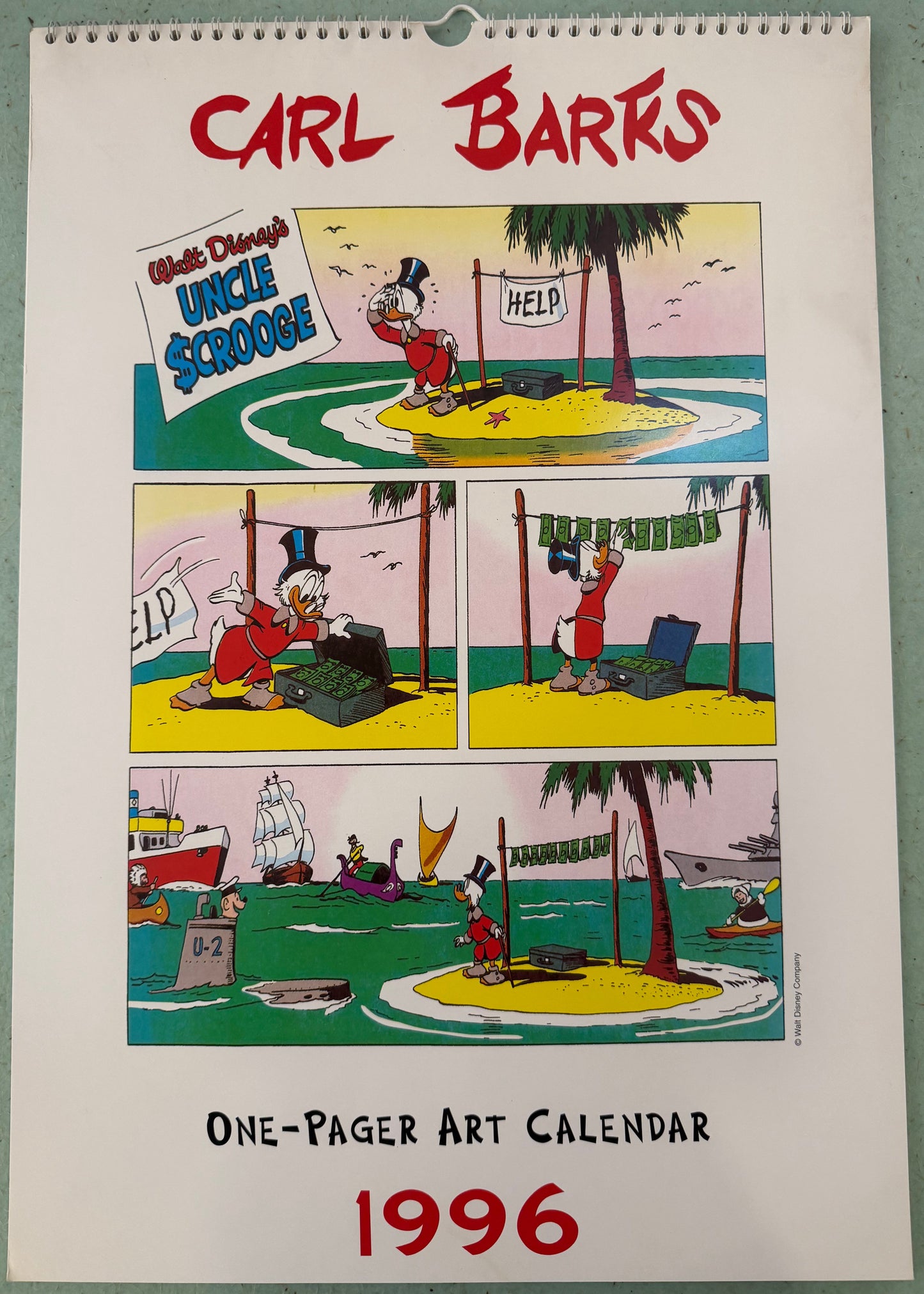 Carl Barks One-Pager Art Calendar 1996 signiert