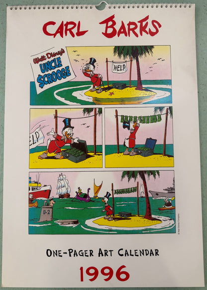 Carl Barks One-Pager Art Calendar 1996 signiert