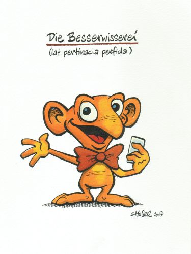 Monster des Alltags: "Die Besserwisserei" Tusche/Aquarell