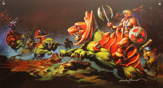 Masters of the Universe Exhibition Artwork: HE Man Battle Cat Combo Pack von Rudy Obrero