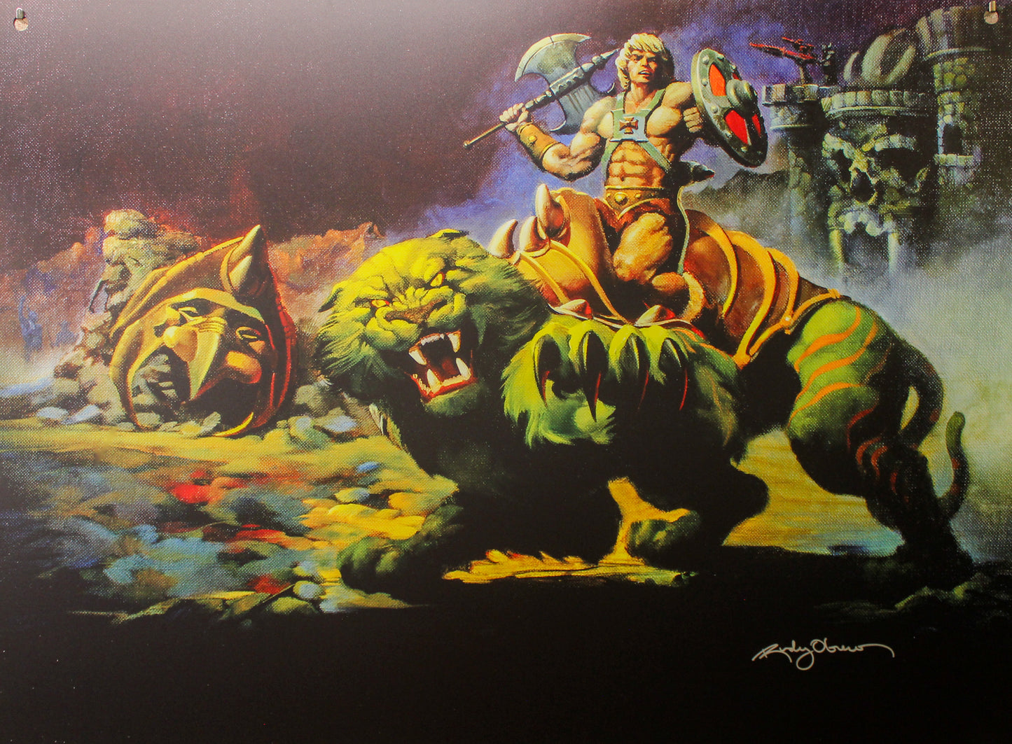 Masters of the Universe Exhibition Artwork: Battle Cat von Rudy Obrero