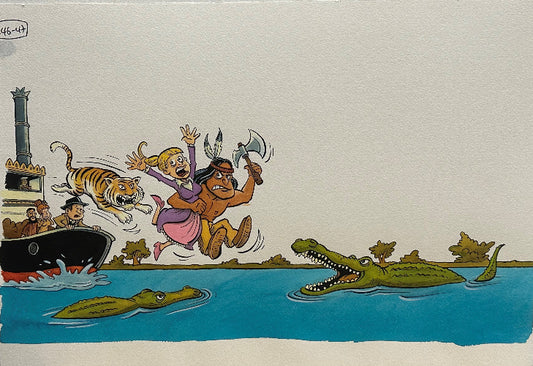 Karl May: Originalillustration Seite 46/47